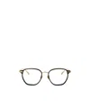 Linda Farrow 0 Yellow Gold Black Optical Acetate Glasses In Black