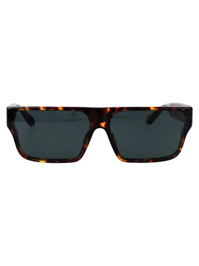 Linda Farrow Darkt-shell/lightgold/deepgreen Acetate Sunglasses