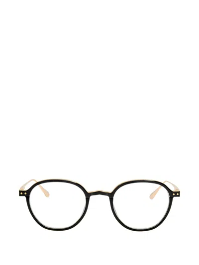 Linda Farrow Devon Optical Round-frame Glasses In Black