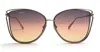 Linda Farrow Dinah - Matt Champagne Sunglasses In Gold
