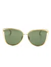 Linda Farrow Dinah Cat-eye Sunglasses In Gold
