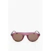 Linda Farrow Dries Van Noten Aviator Sunglasses With Patterned Frame