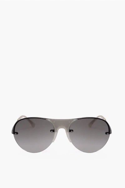 Linda Farrow Dries Van Noten Aviator Sunglasses With Slim Rods