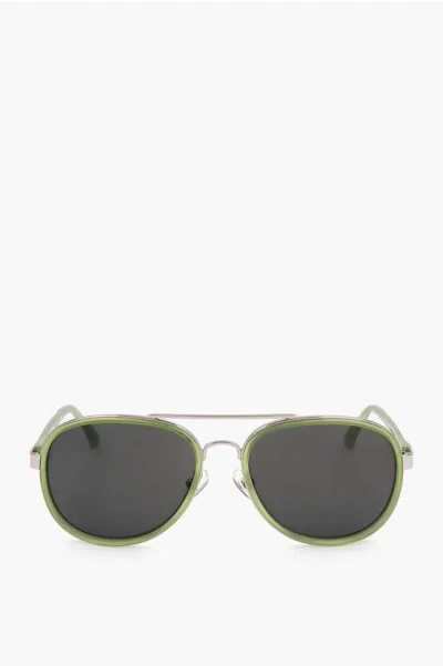 Linda Farrow Dries Van Noten Aviator Sunglasses With Slim Rods