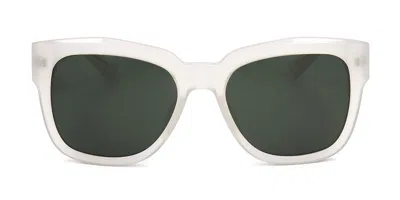 Linda Farrow Dries Van Noten Dvn84 C11 Women's Sunglasses White Size 56 In Green