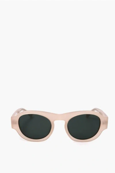 Linda Farrow Dries Van Noten Oval Sunglasses With See Through Frame