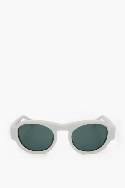 Linda Farrow Dries Van Noten Oval Sunglasses With See Through Frame