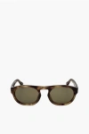 Linda Farrow Dries Van Noten Pantos Sunglasses With Animal Patterned Fram