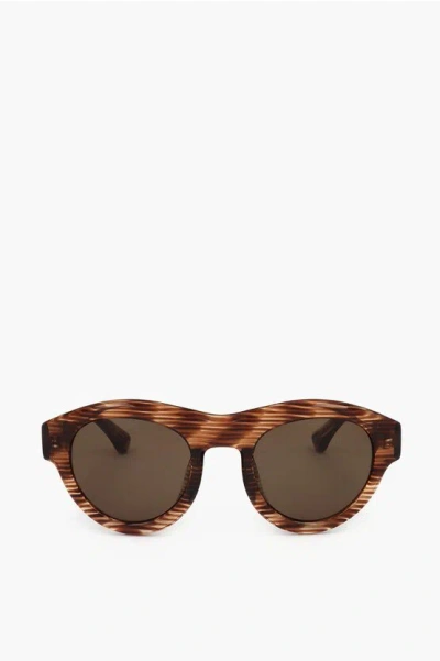 Linda Farrow Dries Van Noten Patterned Frame Sunglasses