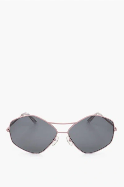 Linda Farrow Dries Van Noten Pentagonal Sunglasses With Double Bridge