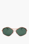 Linda Farrow Dries Van Noten Pentagonal Sunglasses With Double Bridge