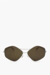 Linda Farrow Dries Van Noten Pentagonal Sunglasses With Double Bridge