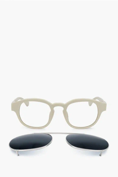 Linda Farrow Dries Van Noten Wayfarer Sunglasses With Removable Mask