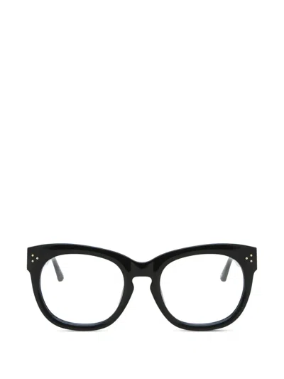 Linda Farrow Embellishment Geometric Sunglasses In Black