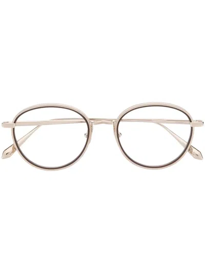 Linda Farrow Brille Mit Rundem Gestell In Gold
