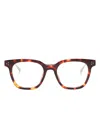 Linda Farrow Evans Square-frame Glasses In Brown