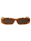 Linda Farrow Rectangular Sunglasses In 04 Saffron T-shell Light Gold Green