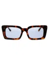 Linda Farrow Nieve Sunglasses In 06 T-shell Yellow Gold Light Blue
