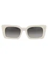 Linda Farrow 0 White Light Gold Grey Gradient Acetate Sunglasses In 07 White Light Gold Grey Gradient