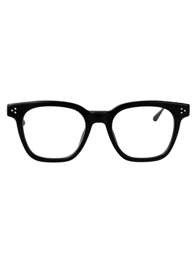 Linda Farrow Eyewear In Black/mattnickel/yellowgold/
