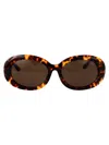 Linda Farrow Sunglasses Lfl1462 C2 Sun C2 In Darkt-shell/lightgold/brown
