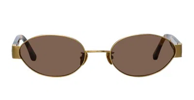Linda Farrow Sadie - Light Gold / T-shell Sunglasses