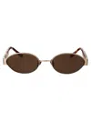 Linda Farrow Sadie - Light Gold / T-shell Sunglasses In Lightgold/t-shell/brown