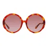 Linda Farrow Round Frame Sunglasses In Multicolor