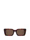 Linda Farrow Nieve Dark T-shell / Yellow Gold Sunglasses In T - Shell / Yellow Gold