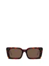 Linda Farrow Nieve Dark T-shell / Yellow Gold Sunglasses In T - Shell / Yellow Gold