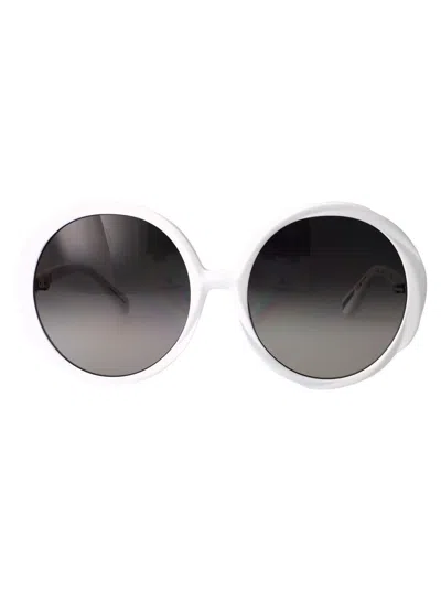 Linda Farrow Eyewear In White/whitegold/greygrad