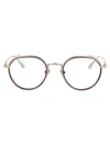 Linda Farrow Geometric Flat Mirror In Lightgold/metallicbrown/optical