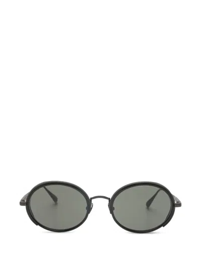 Linda Farrow Finn Round-frame Sunglasses In Black