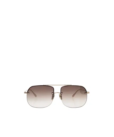 Linda Farrow Full Frame Sunglasses In White