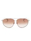 Linda Farrow Gabriel Sunglasses In 金色