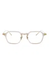 Linda Farrow Geometric-frame Glasses In Gray