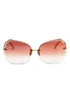 Linda Farrow No 21 Butterfly Sunglasses With Metal Frame