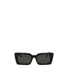 Linda Farrow Geometric Frame Sunglasses In Black