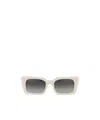 Linda Farrow 0 White Light Gold Grey Gradient Acetate Sunglasses In White
