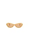 Linda Farrow X Jacquemus Geometric-frame Sunglasses In Orange