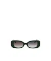 Linda Farrow Lola Rectangle Frame Sunglasses In Black