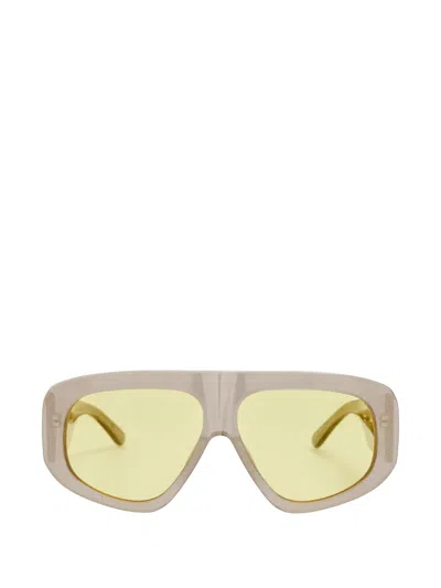 Linda Farrow Geometric-frame Sunglasses In Yellow