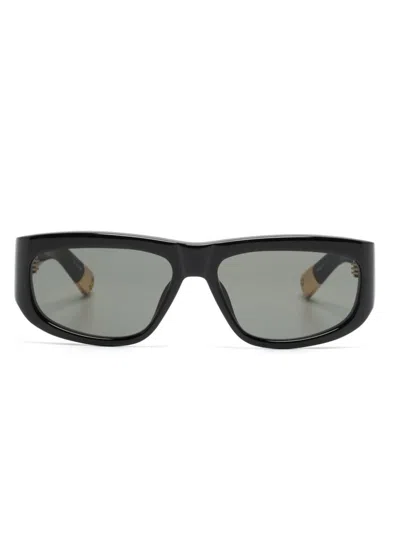 Linda Farrow Glasses In Black Yellow Gold Grey