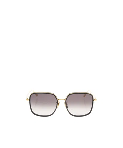 Linda Farrow Gold-frame Squared Sunglasses
