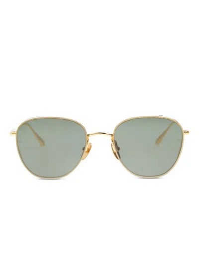 Linda Farrow Hardy Sunglasses In Gold