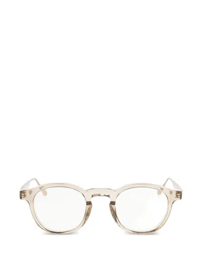 Linda Farrow Heath Round Glasses In Neutral