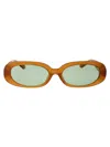 Linda Farrow Honey Yellow Gold Green Acetate Sunglasses
