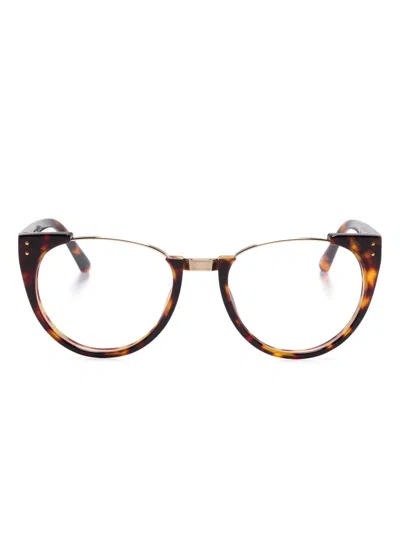 Linda Farrow Iris Glasses In Brown