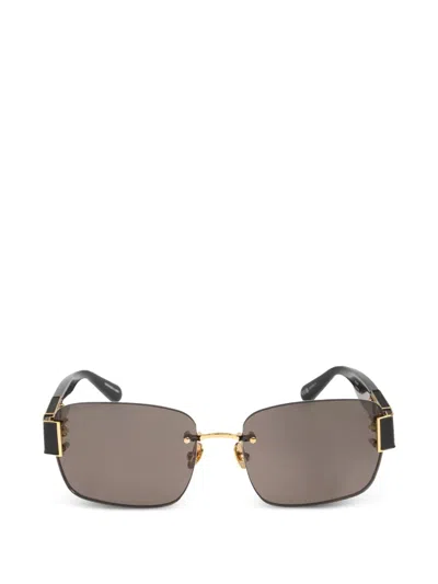Linda Farrow Jessica Rectangle Sunglasses In Gray