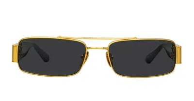 Linda Farrow Joey - Yellow Gold / Black Sunglasses